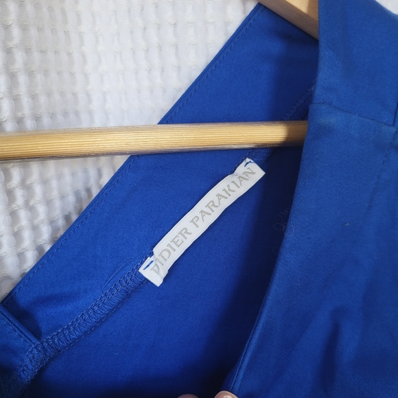 Didier Parakian blue sateen fitted dress - Picture 5 of 5